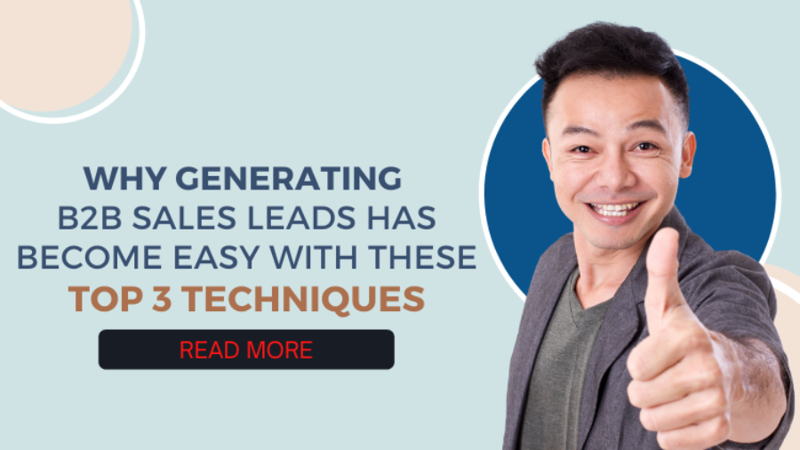 Why Generating B2B Sales Leads Has Become Easy With These Top 3 Techniques